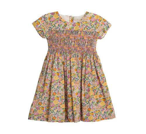 Barbara Dress, Yellow Florals