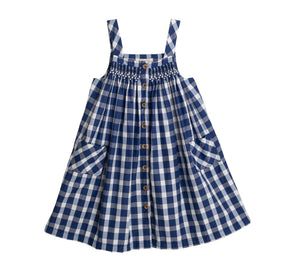 Sofia Dress, Blue Gingham