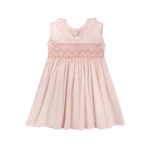 Josefina Dress, Light Pink Stripes