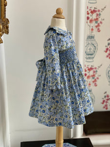 Macarena Dress, Blue Green Florals