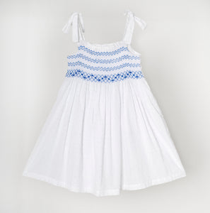 Isla Isabela Dress, White Plumeti