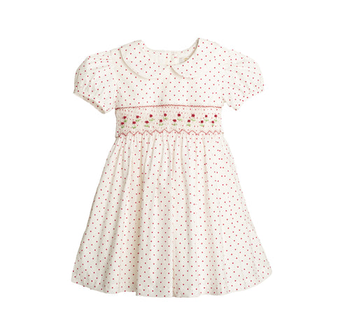 Royal Dress, Cherry Red Polka Dots