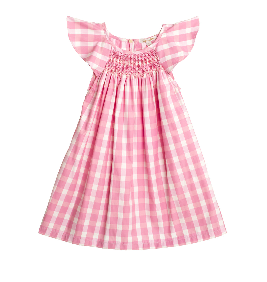 Isla Santa Cruz Dress, Pink Gingham